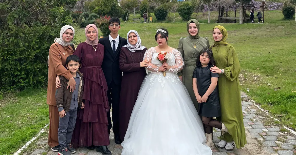 Down sendromlu Gülayfer’in gelinlik hayali gerçek oldu