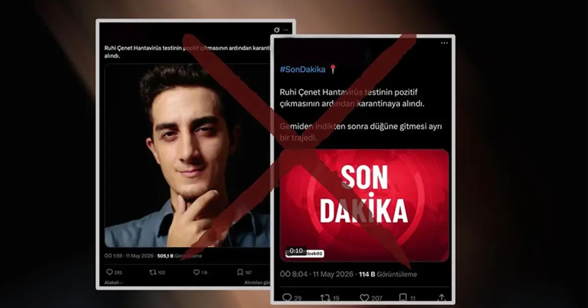 Ruhi Çenet’ten “hantavirüs testi pozitif çıktı” iddialarına yanıt. “Hiçbir hastalık belirtim yok”