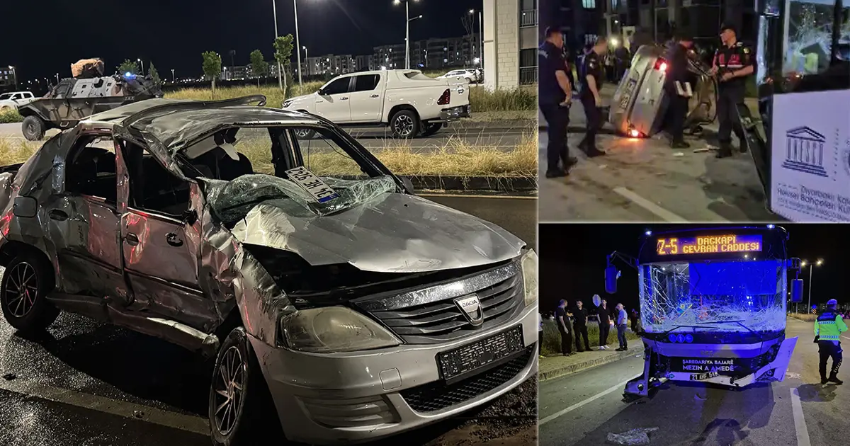 Diyarbakır’da feci kaza. 2 ölü, 3’ü ağır 5 yaralı