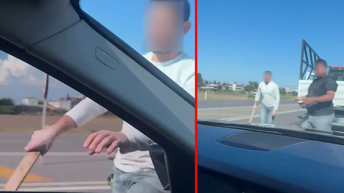 Hatay’da dehşete düşüren anlar! Yol verme tartışmasında canını zor kurtardı: Sopalarla saldırdılar!